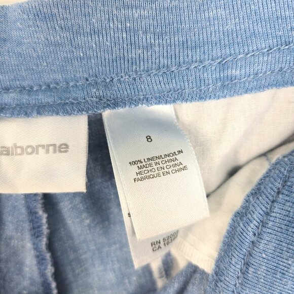 Vintage Womens' Livvy Chambray 100% Linen Wide Leg Crop Lagenlook Pants - Picture 9 of 9